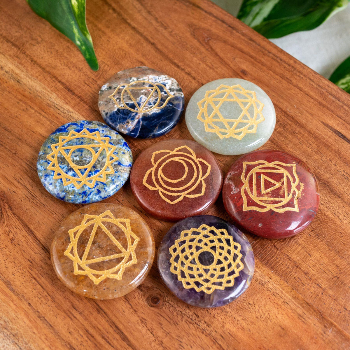 Engraved Chakra Set