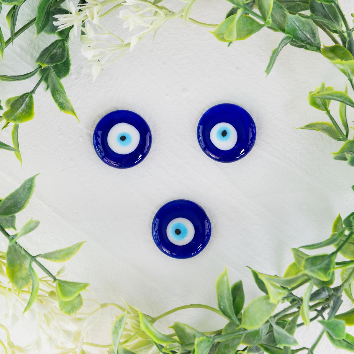 Round Glass Evil Eye Charm
