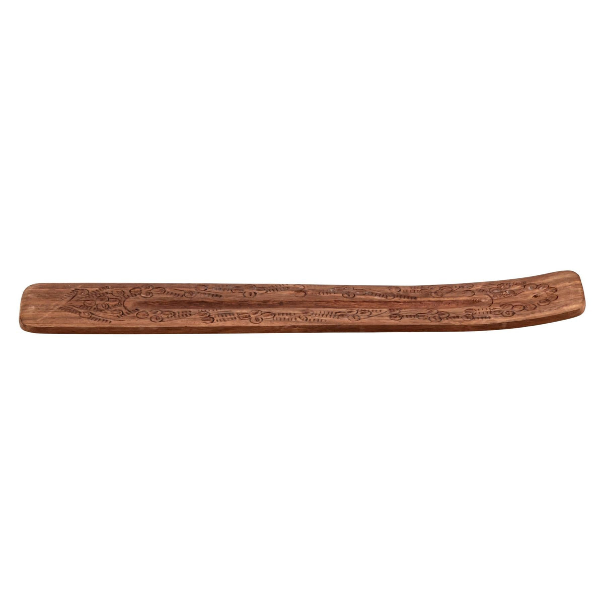 Floral Carved Wood Incense Holder
