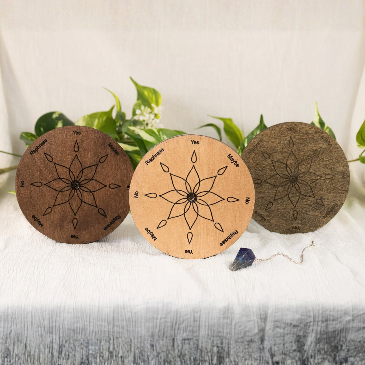 Wooden Flower Pendulum Board