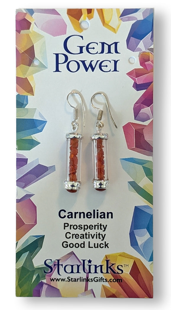 Carnelian Earrings for Prosperity,Creativity & Good Luck