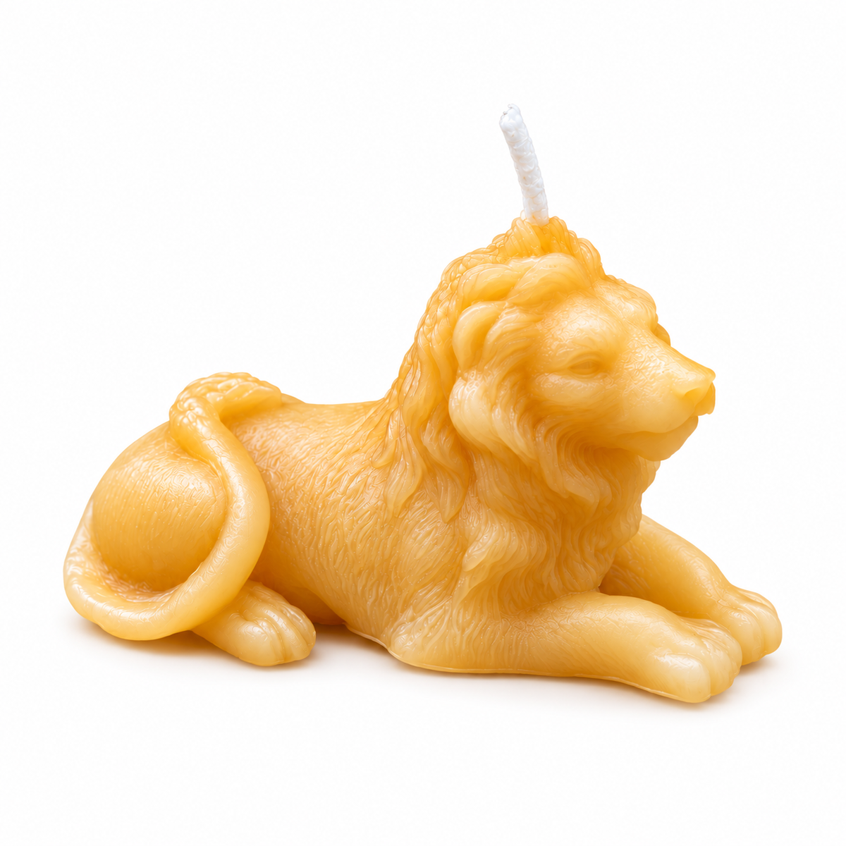 Lion Beeswax Candle