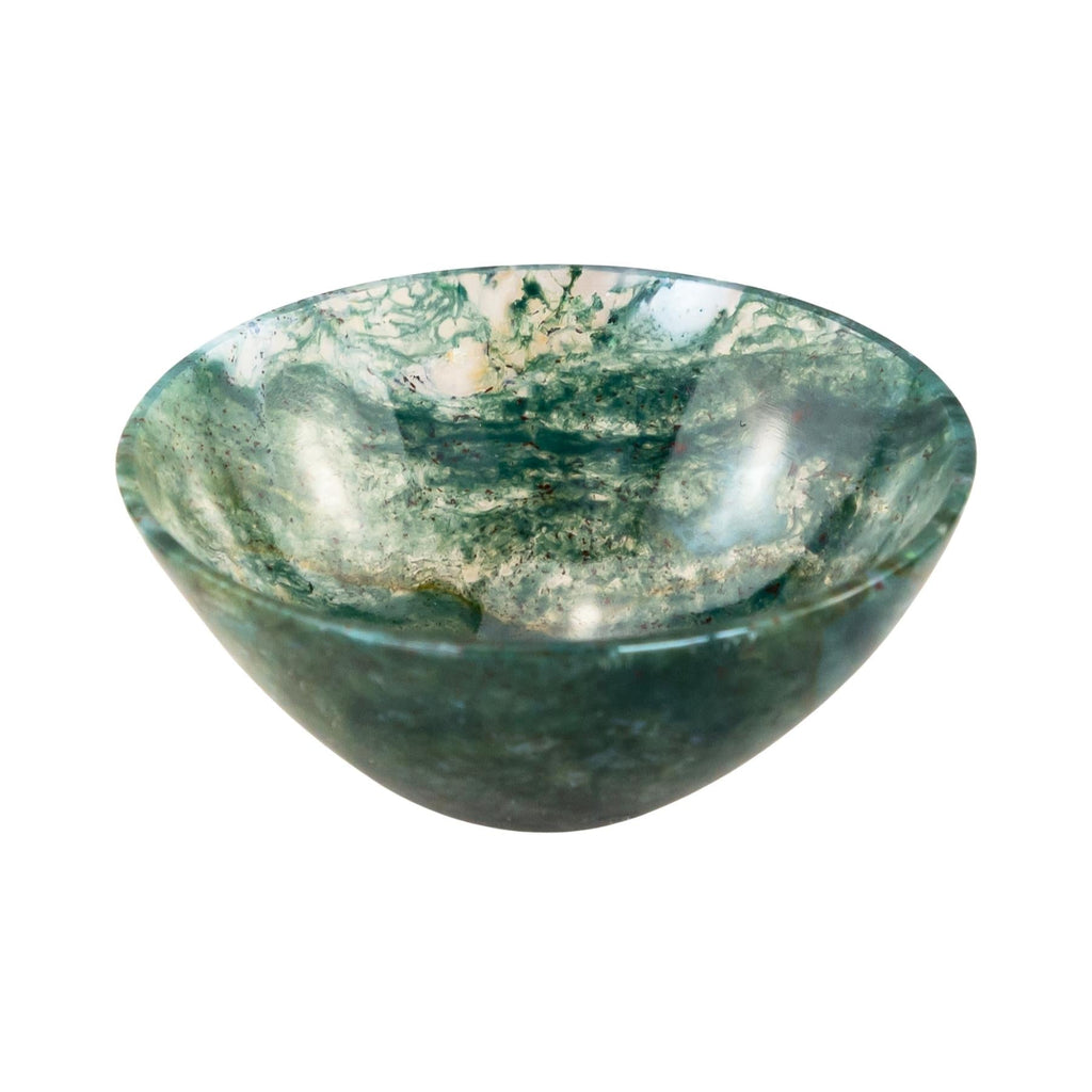 Small Green Moss Agate Bowl