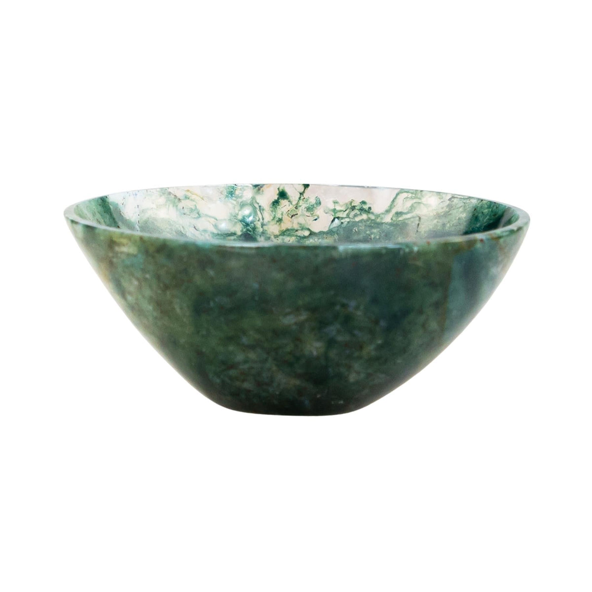 Small Green Moss Agate Bowl
