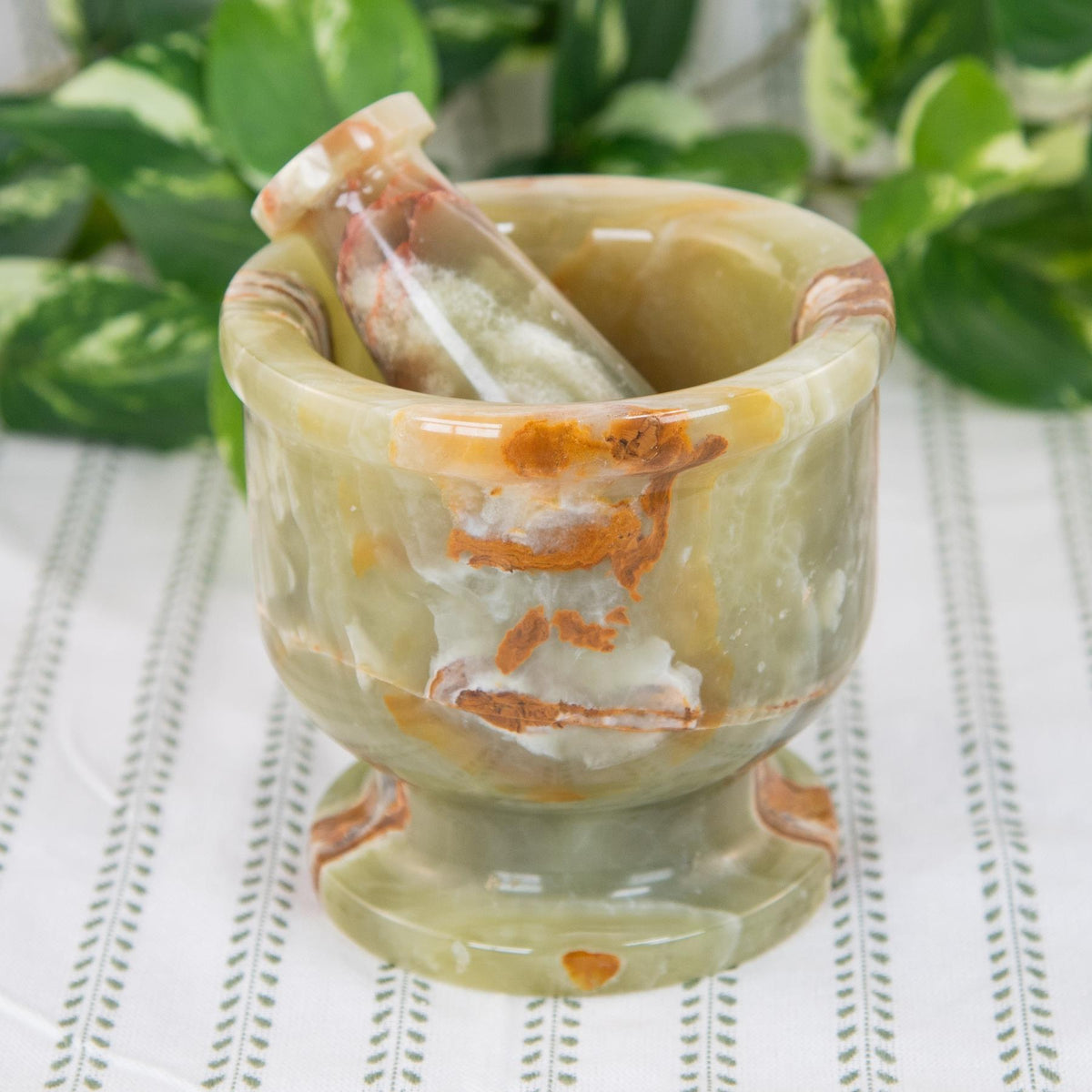 Green Onyx Mortar and Pestle