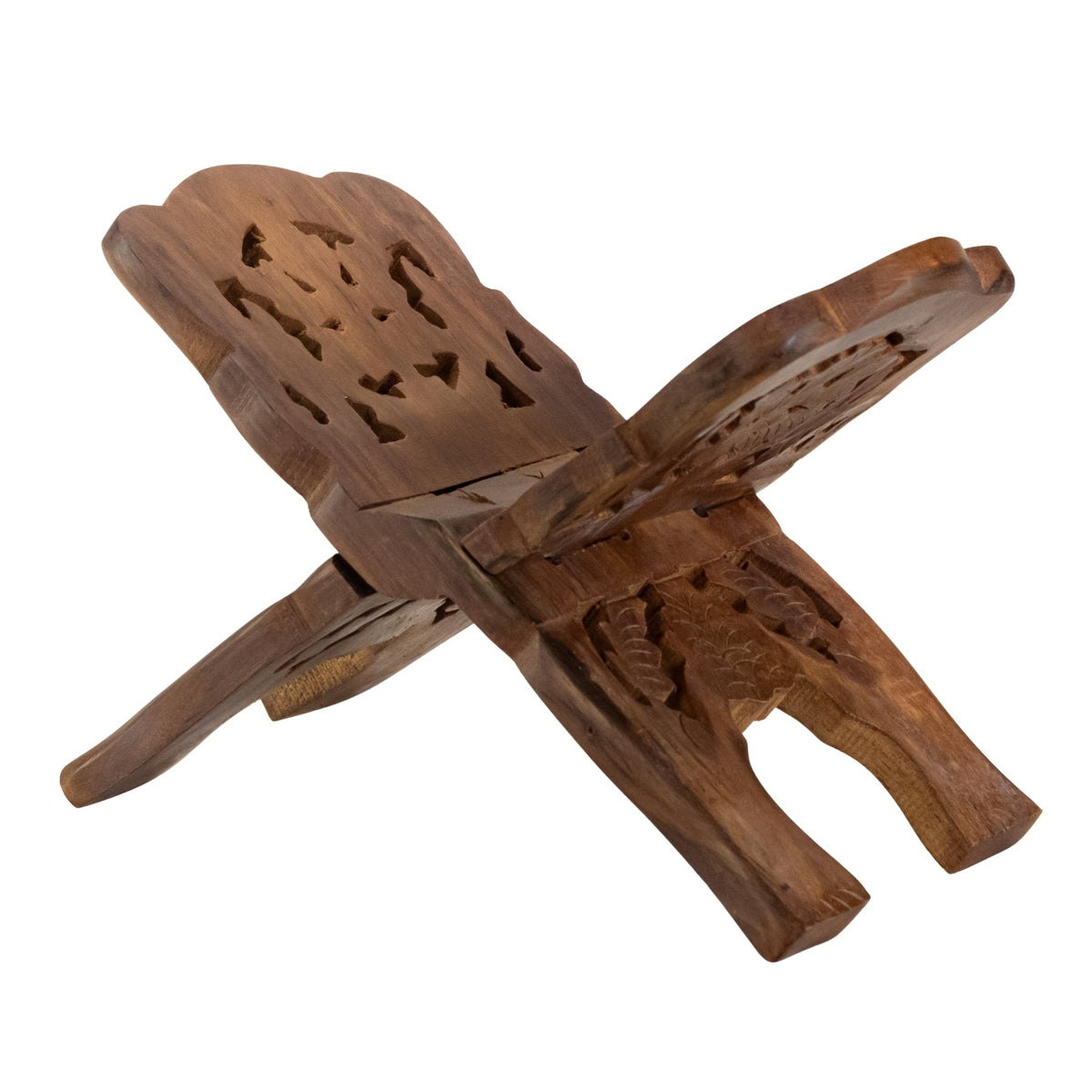 Hand Carved Wooden Book Holder
