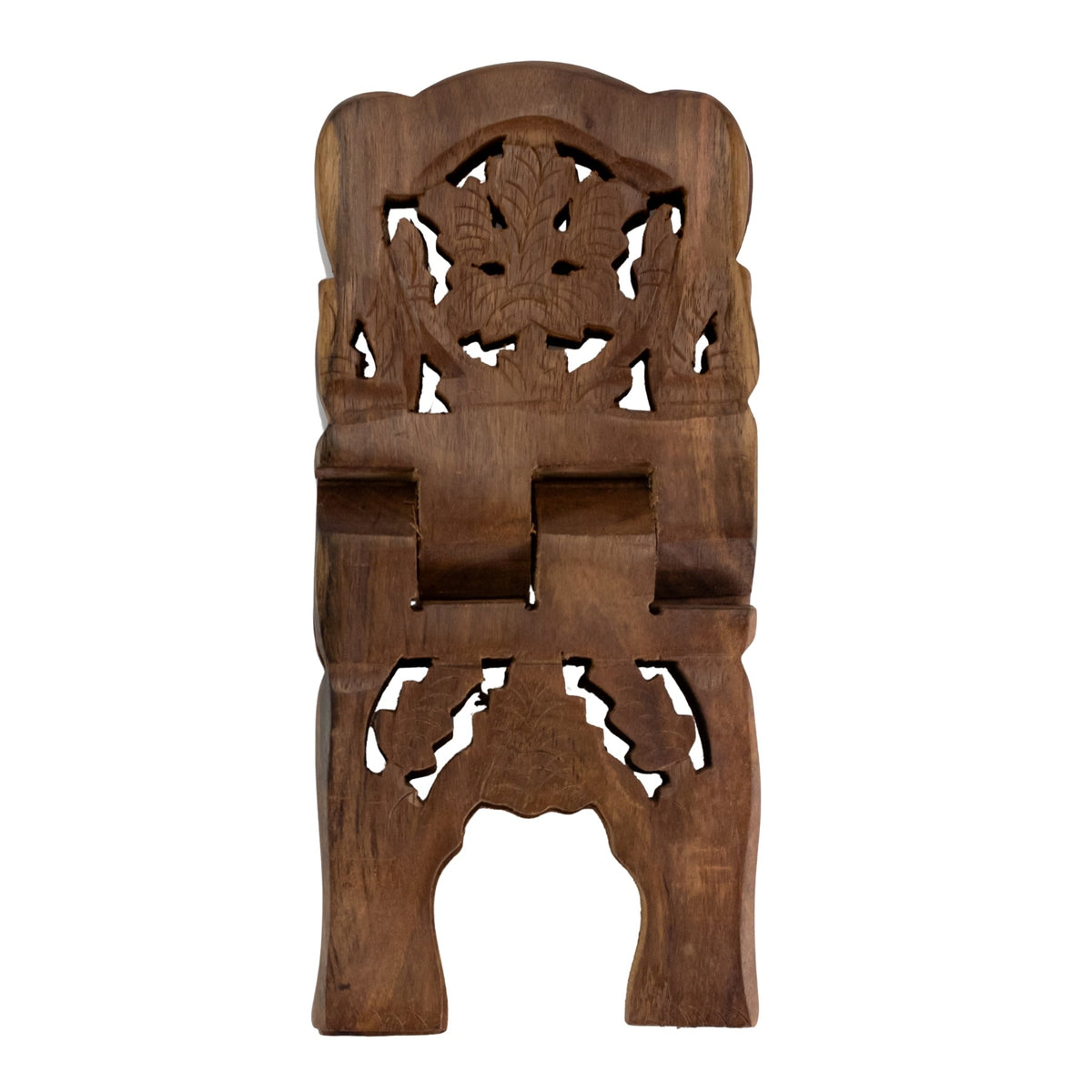 Hand Carved Wooden Book Holder