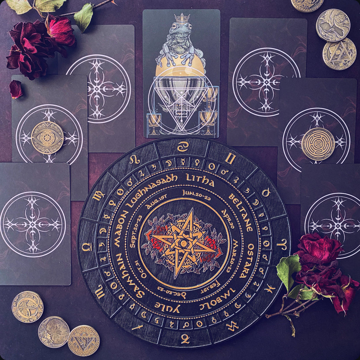 Wooden Decan Wheel of The Year