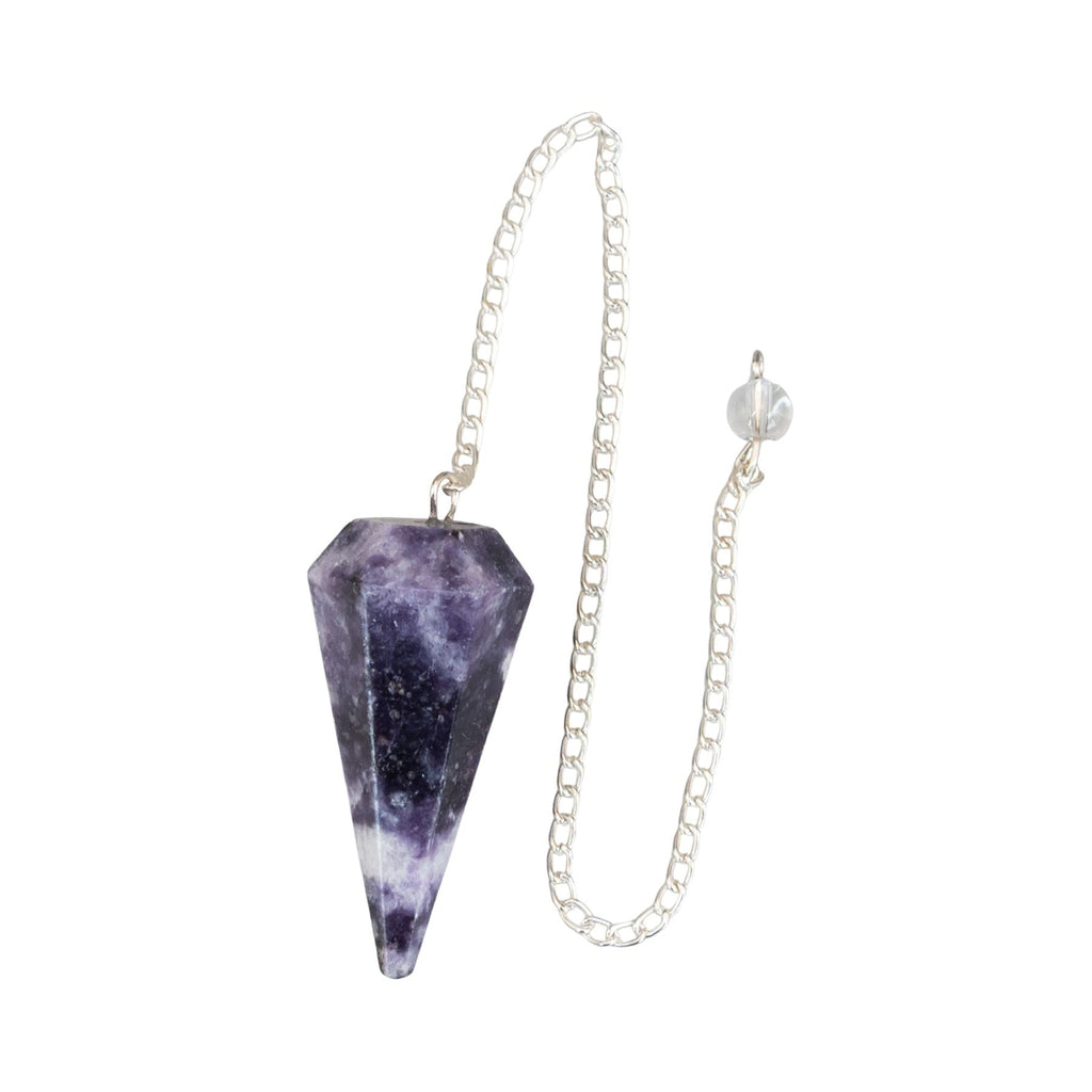 Lepidolite Faceted Pendulum
