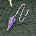 Lepidolite Faceted Pendulum
