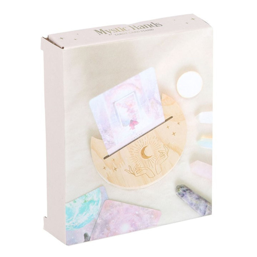 Mystical Hands Crescent Moon Tarot Card Holder