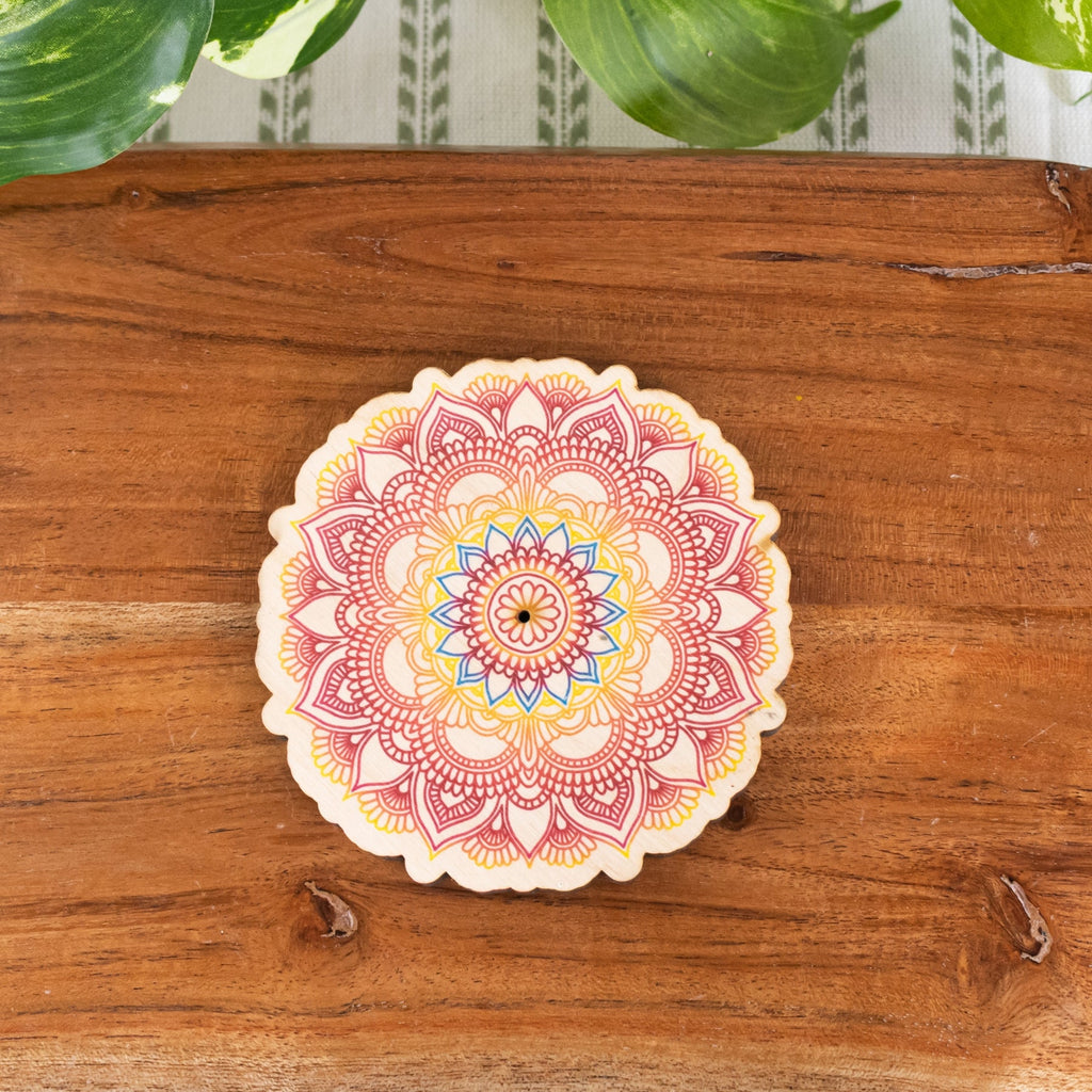 Rainbow Mandala Upright Incense Burner