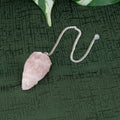 Raw Rose Quartz Pendulum