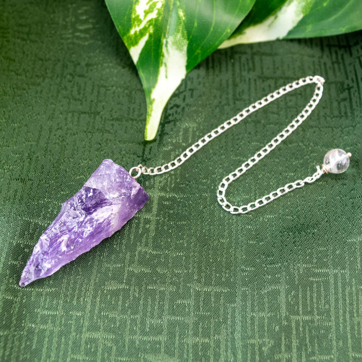 Raw Amethyst Pendulum