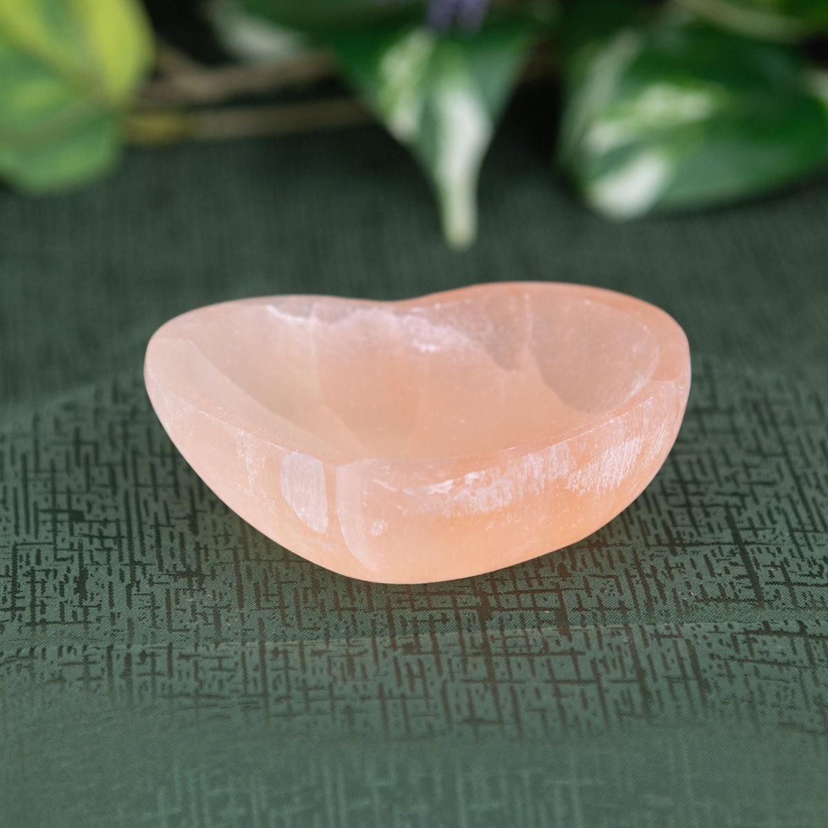 Red Selenite Heart Shaped Bowl