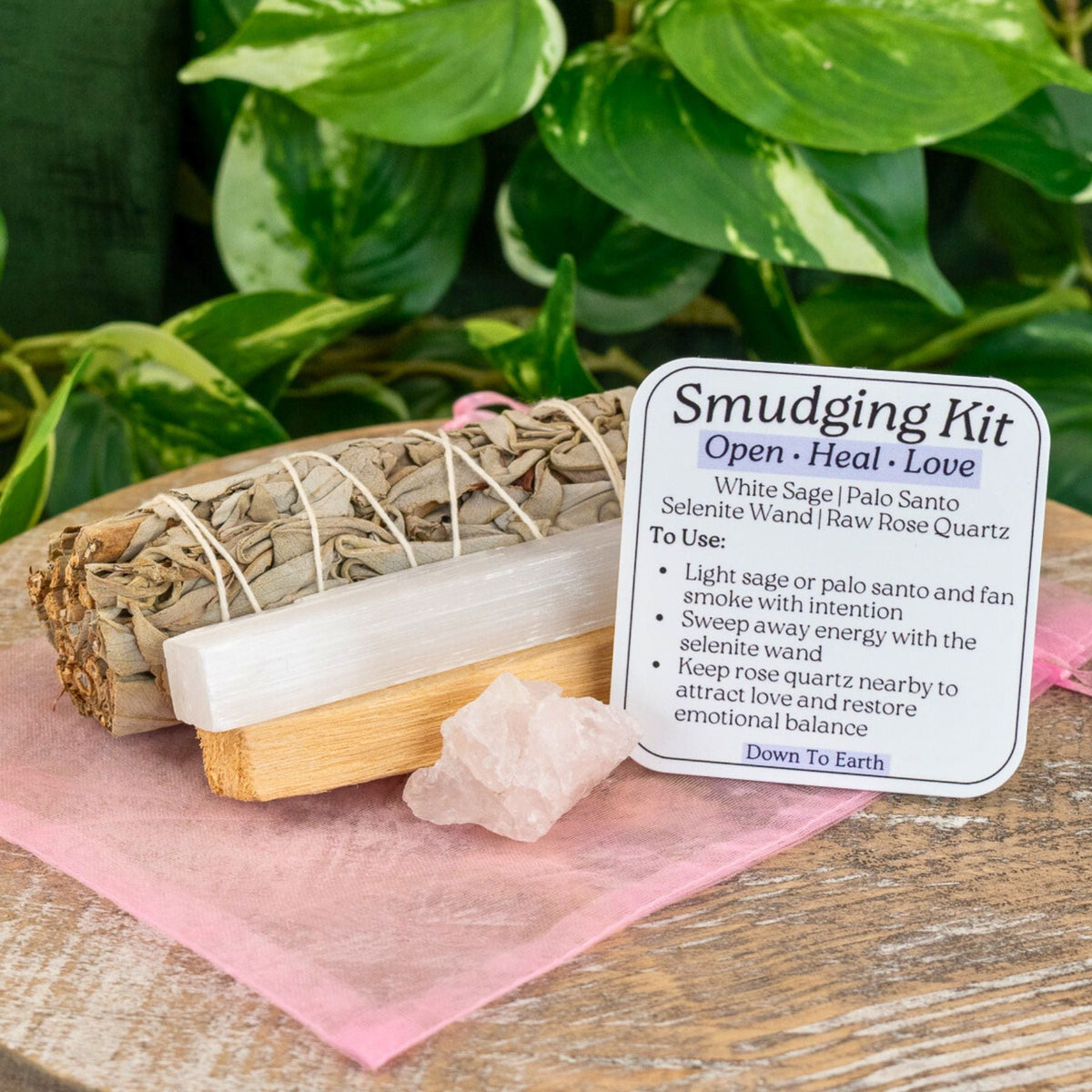 Rose Quartz Smudging Kit