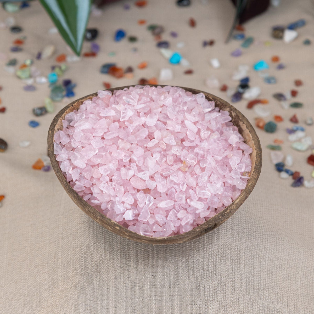 Rose Quartz Crystal Chips 1lb