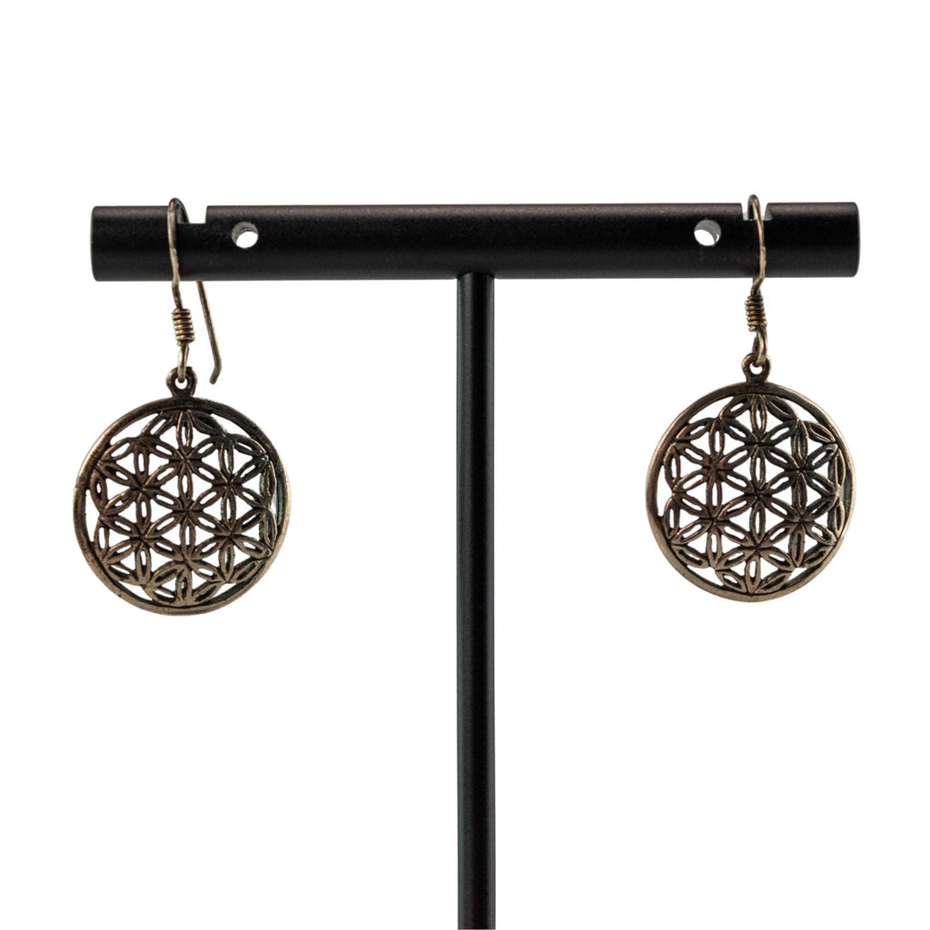 Flower of Life Sterling Silver Earrings