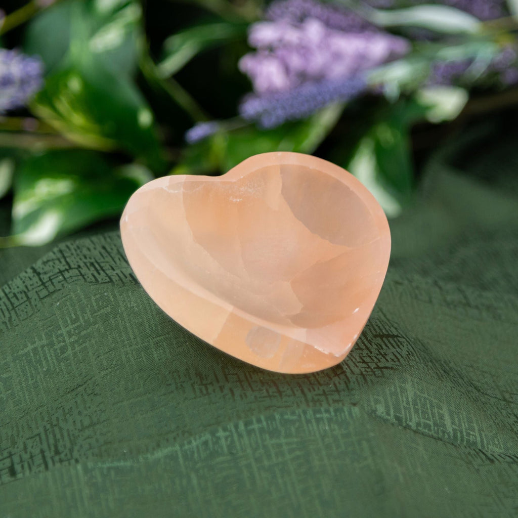 Red Selenite Heart Shaped Bowl