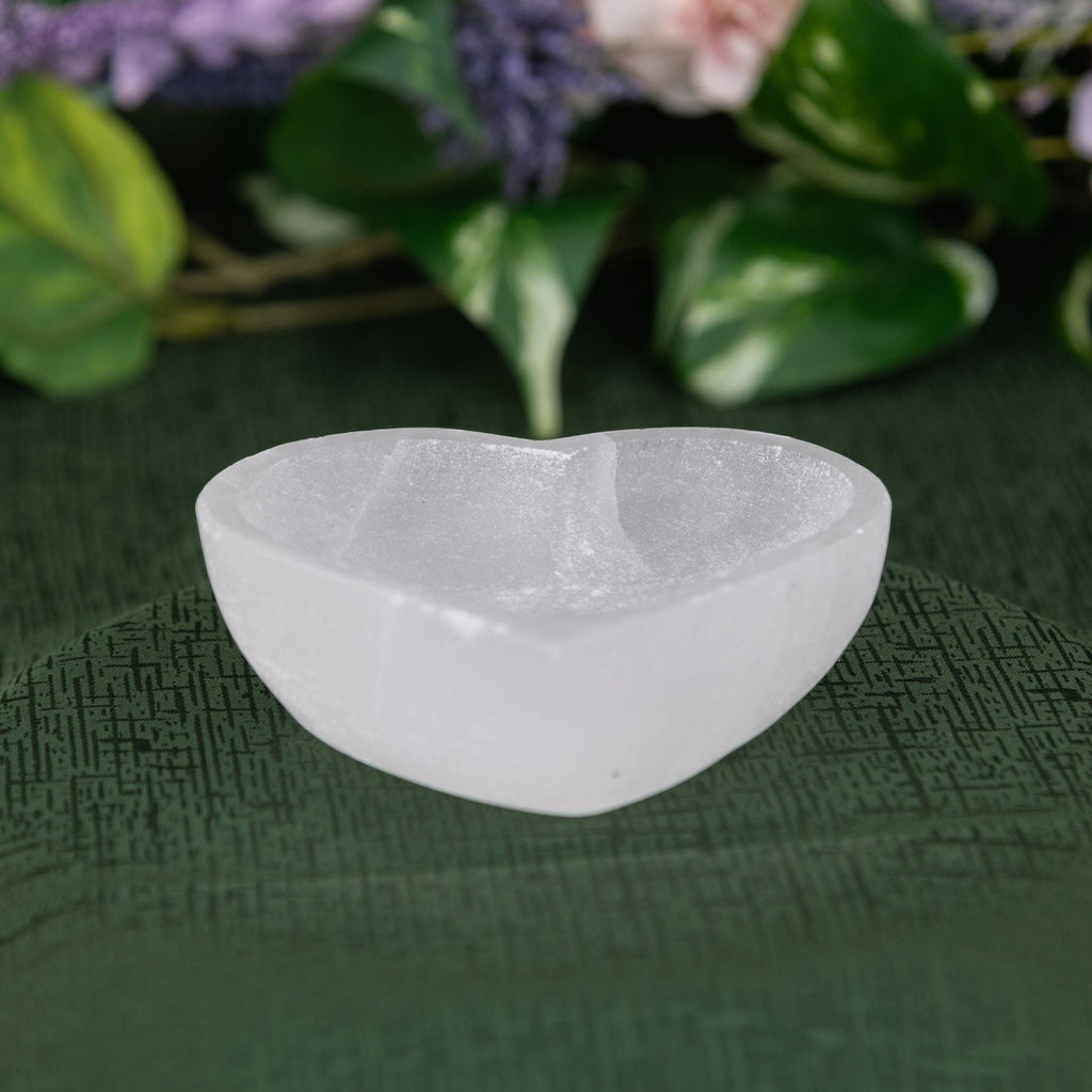 Selenite Heart Shaped Bowl