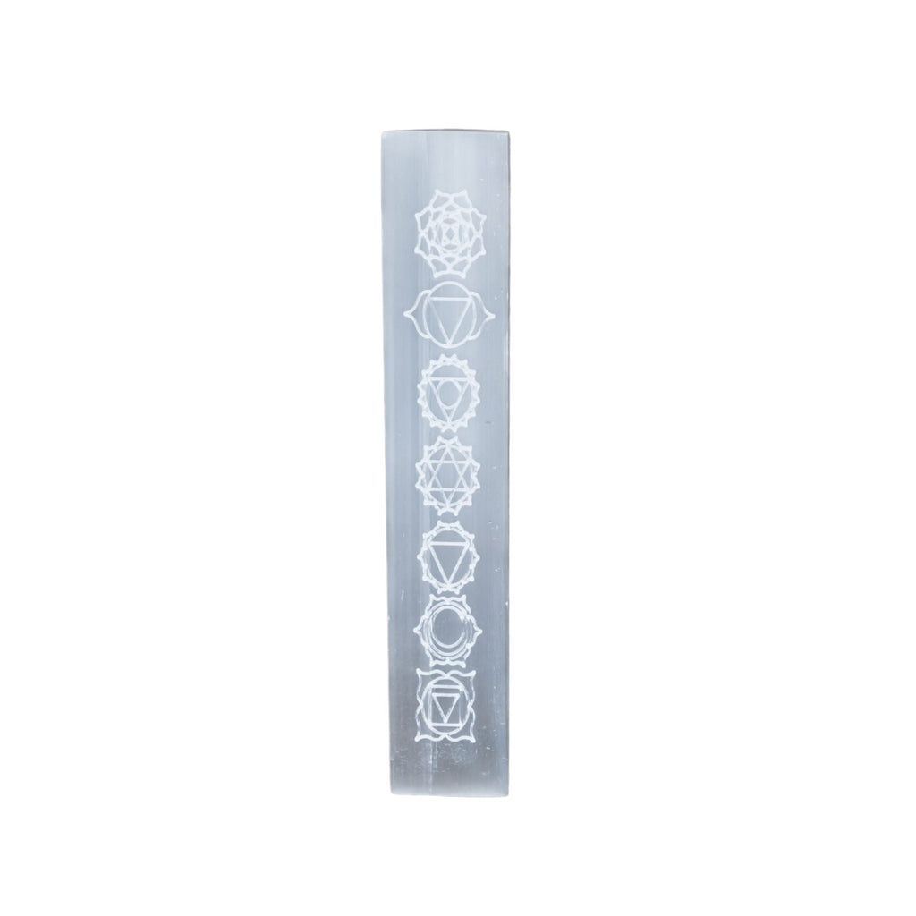 Selenite Chakra Engraved Charging Plate