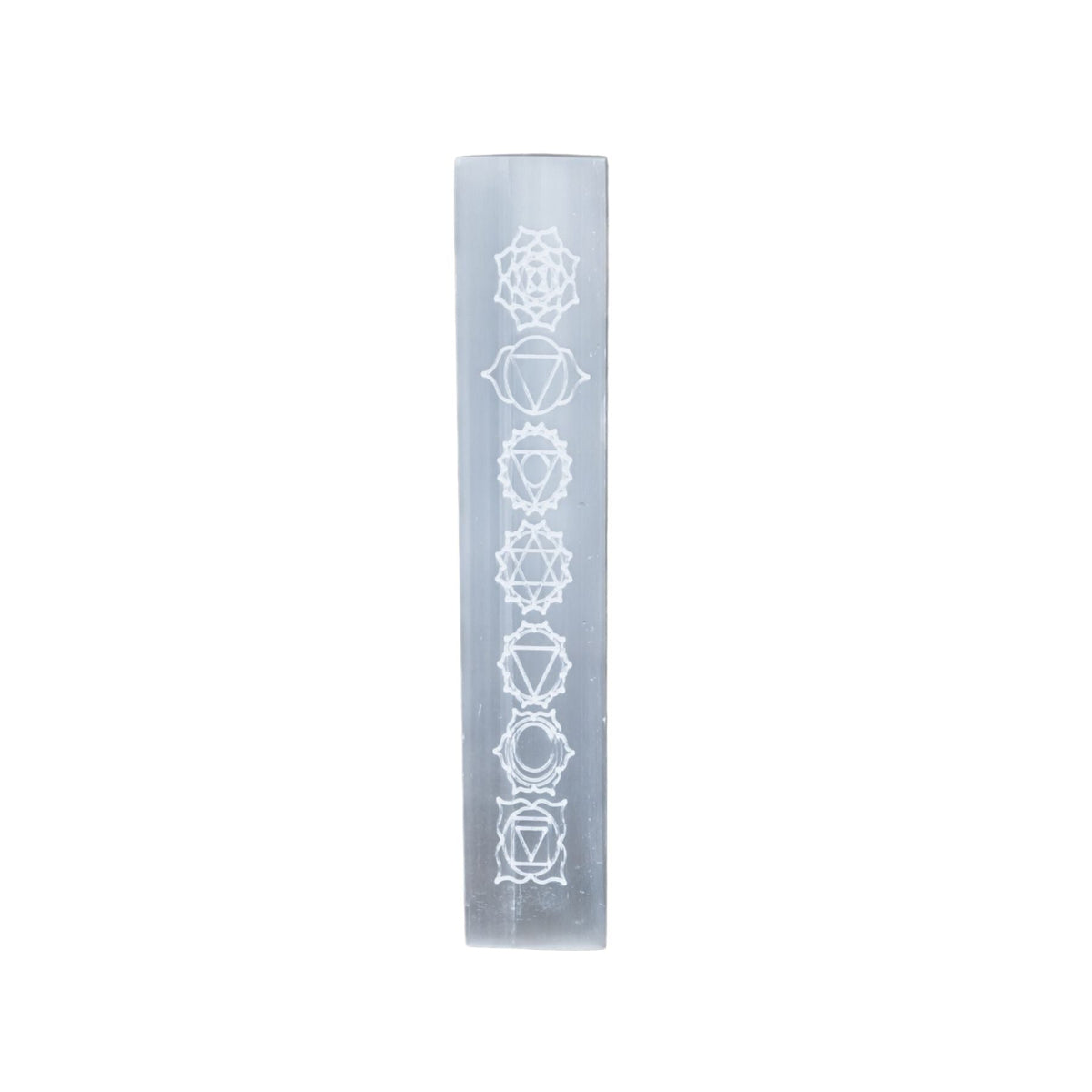 Selenite Chakra Engraved Charging Plate