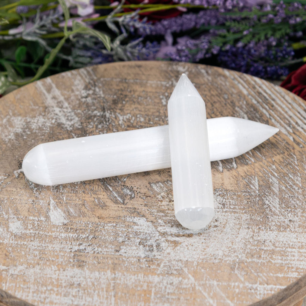Selenite Wand with Point