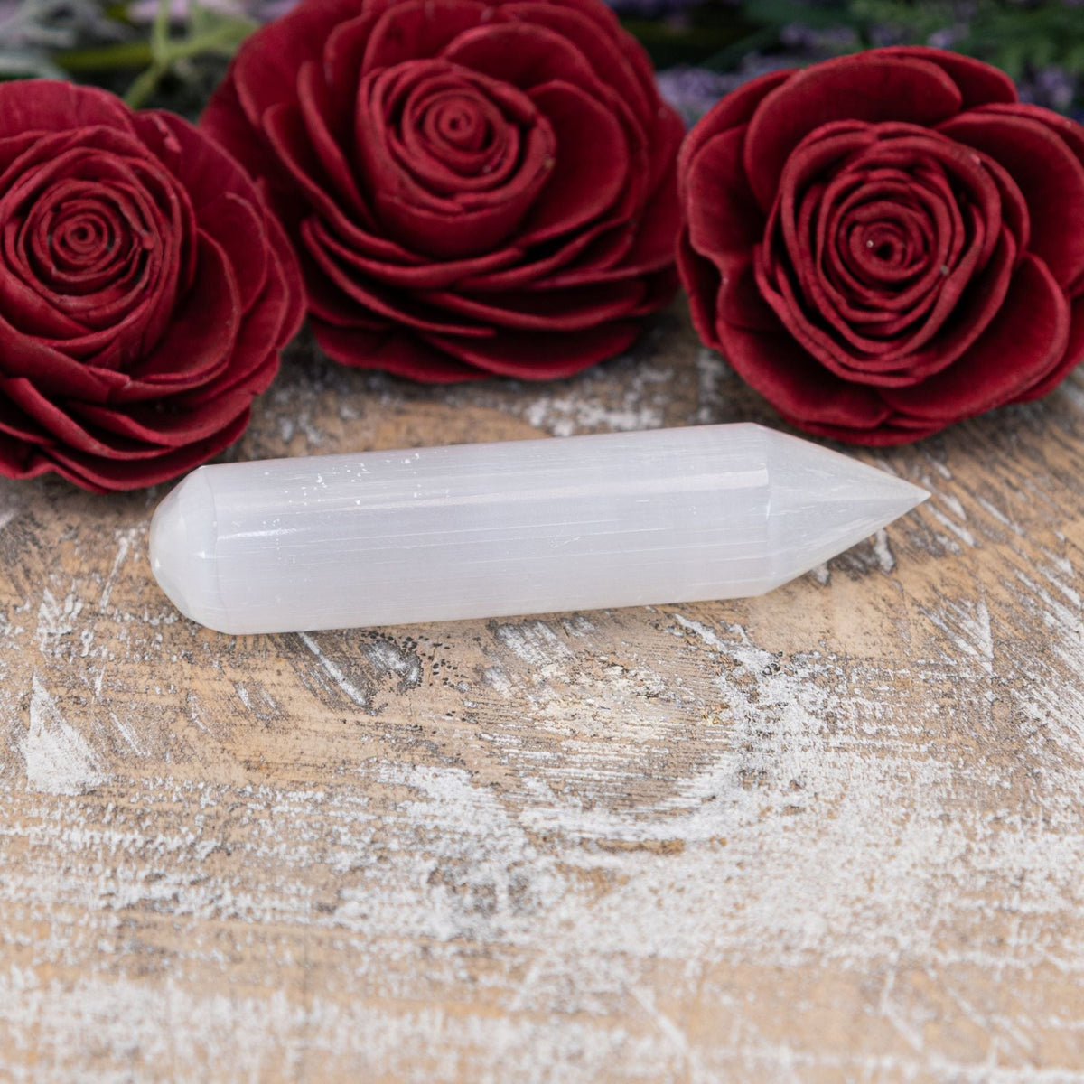 Selenite Wand with Point