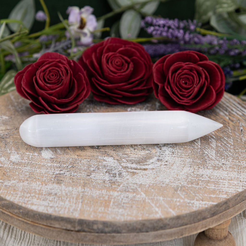 Selenite Wand with Point