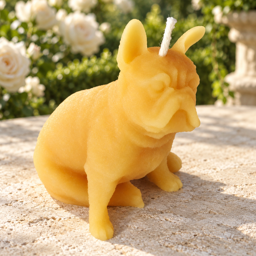 Puppy Dog Beeswax Candle
