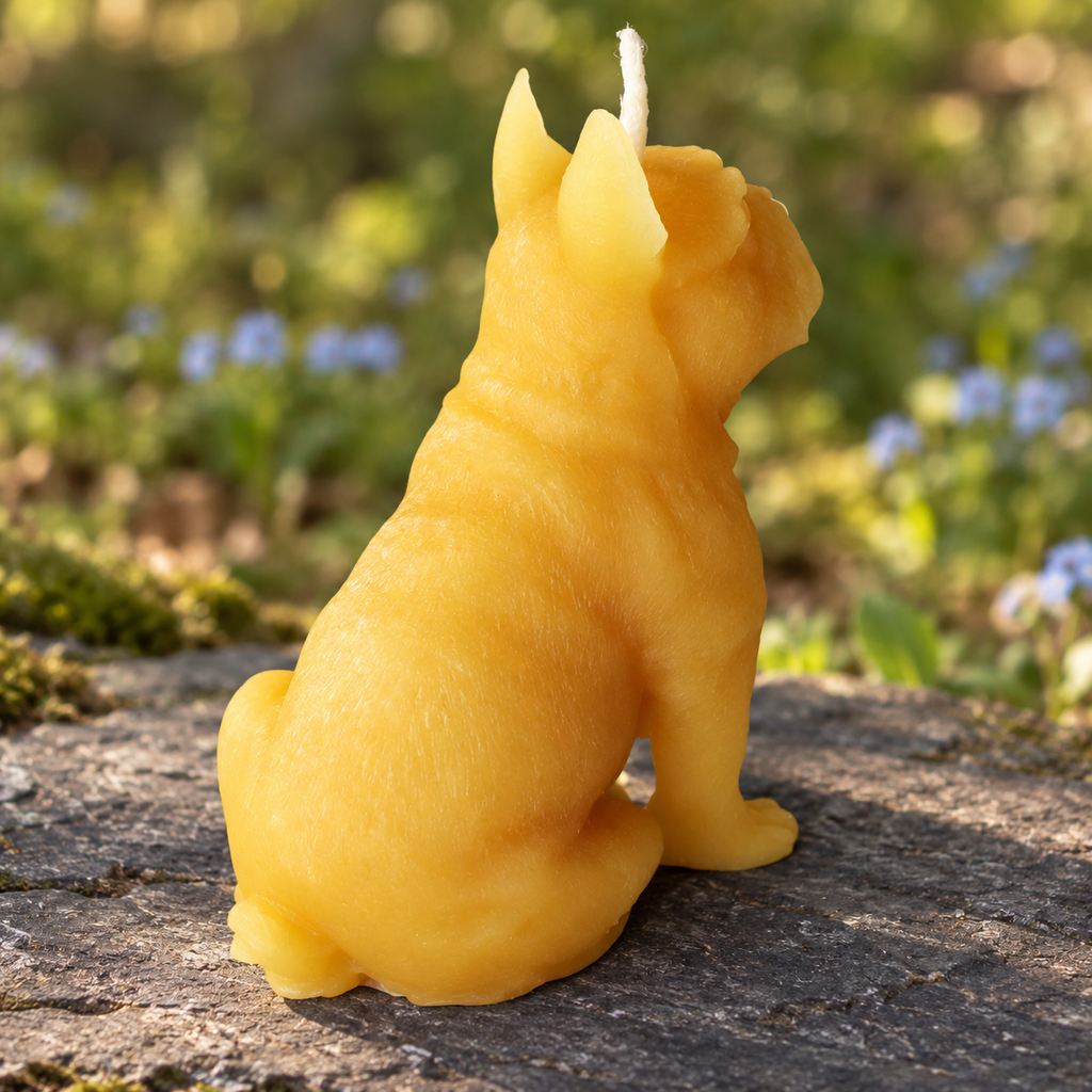 Puppy Dog Beeswax Candle