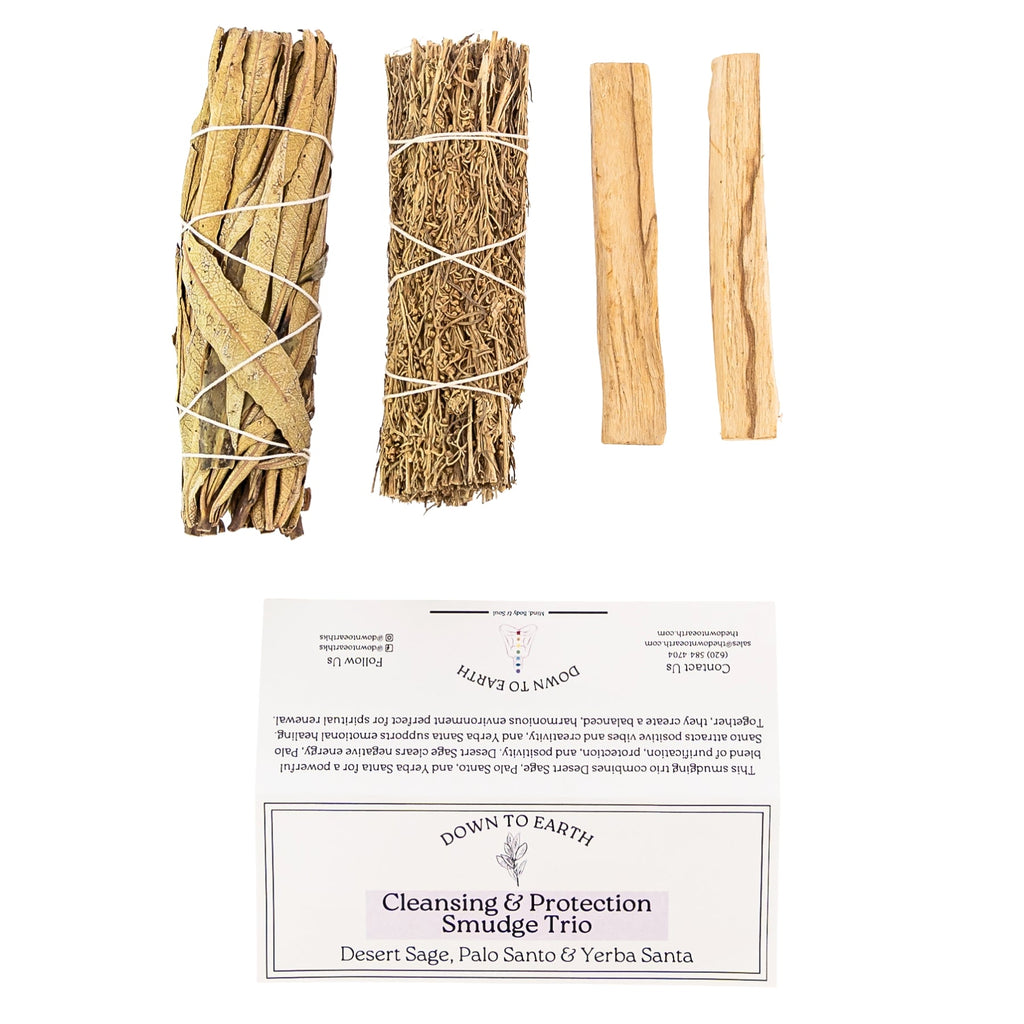 Cleansing & Protection Smudging Trio: Desert Sage, Palo Santo & Yerba Santa