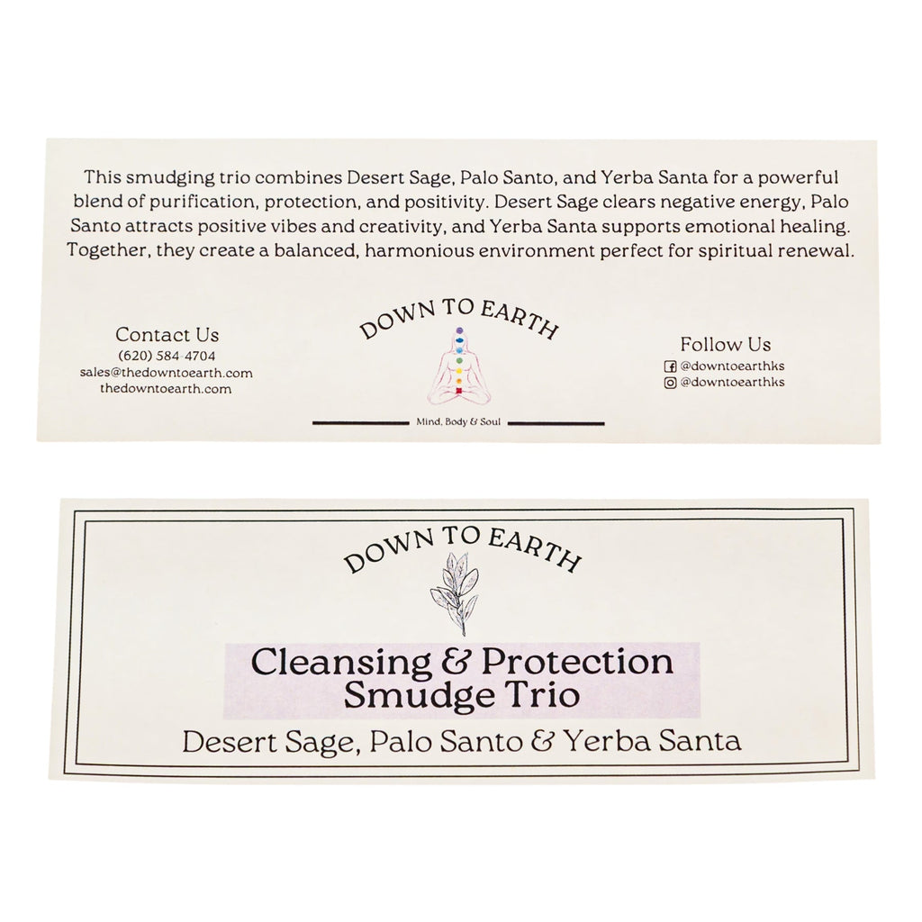 Cleansing & Protection Smudging Trio: Desert Sage, Palo Santo & Yerba Santa