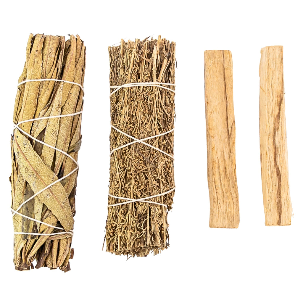 Cleansing & Protection Smudging Trio: Desert Sage, Palo Santo & Yerba Santa