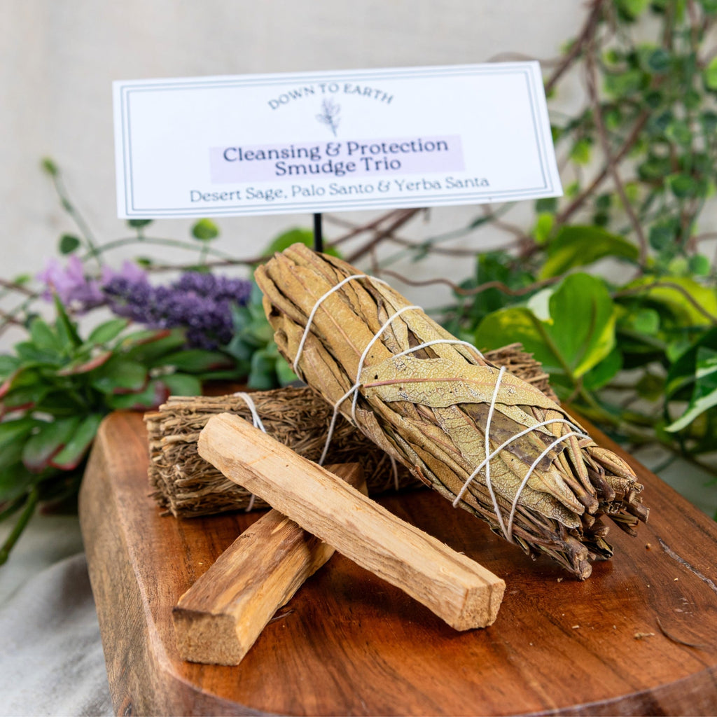 Cleansing & Protection Smudging Trio: Desert Sage, Palo Santo & Yerba Santa