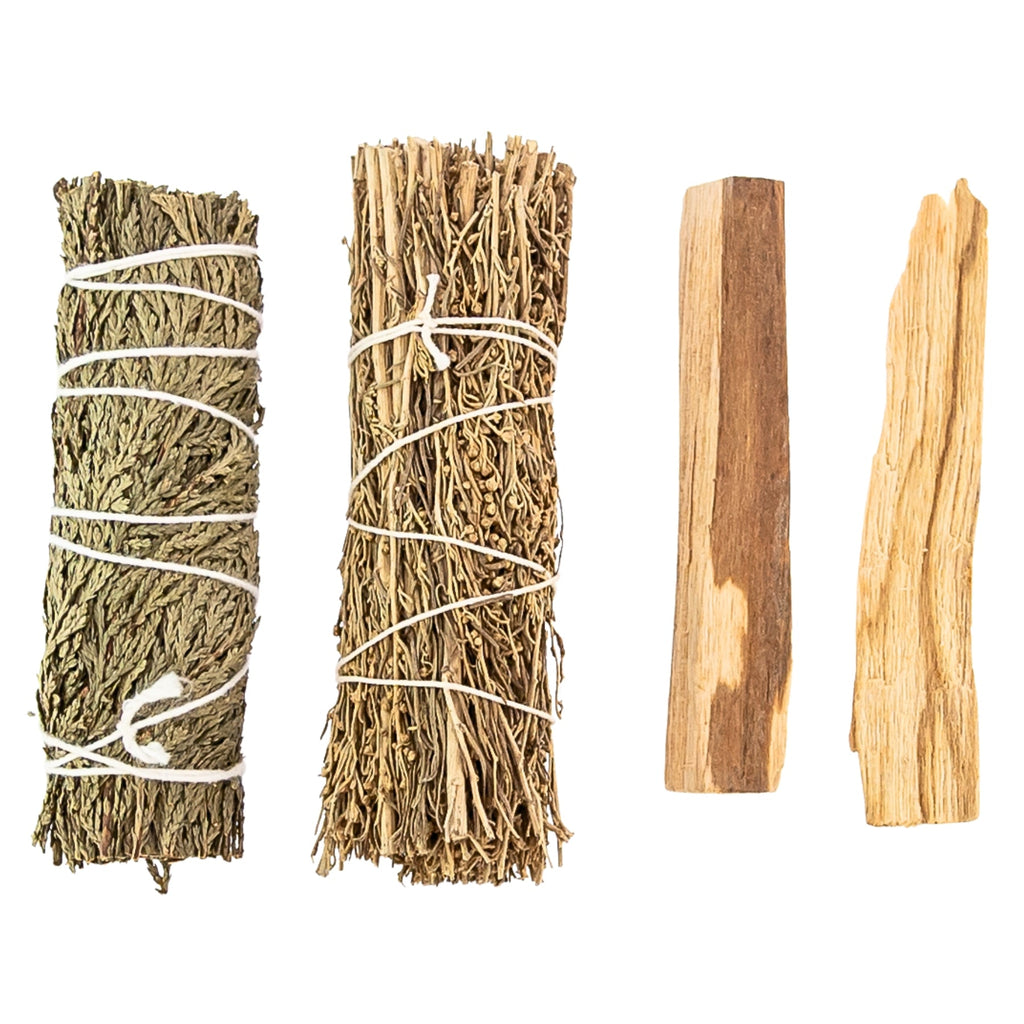 Holistic Harmony Smudging Trio: Desert Sage, Palo Santo & Cedar