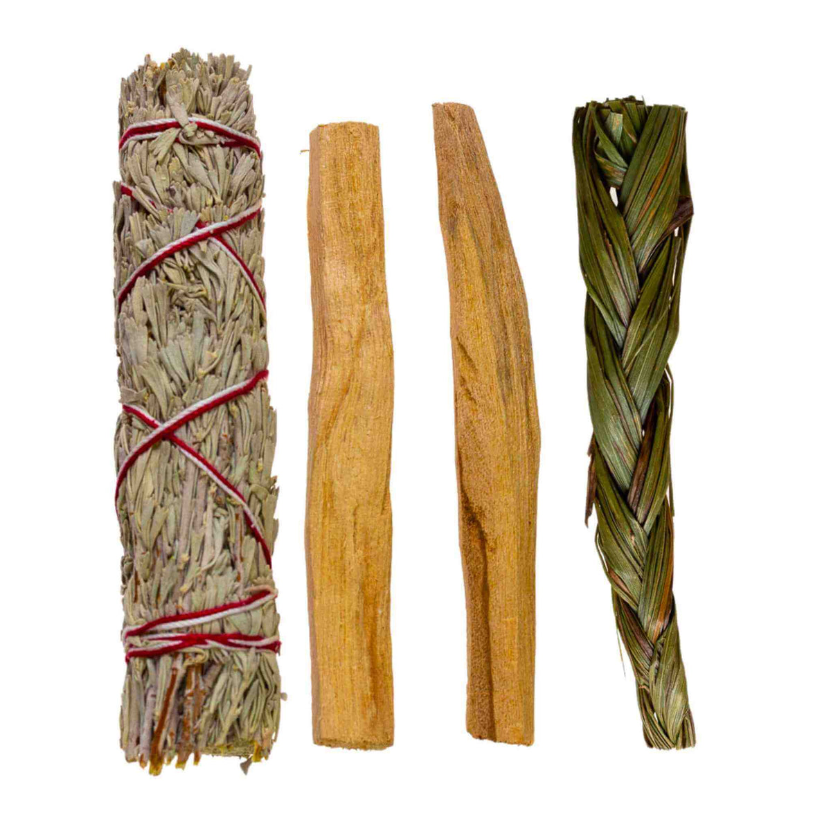 Energy Balancing Smudging Trio: Desert Sage, Palo Santo & Sweetgrass