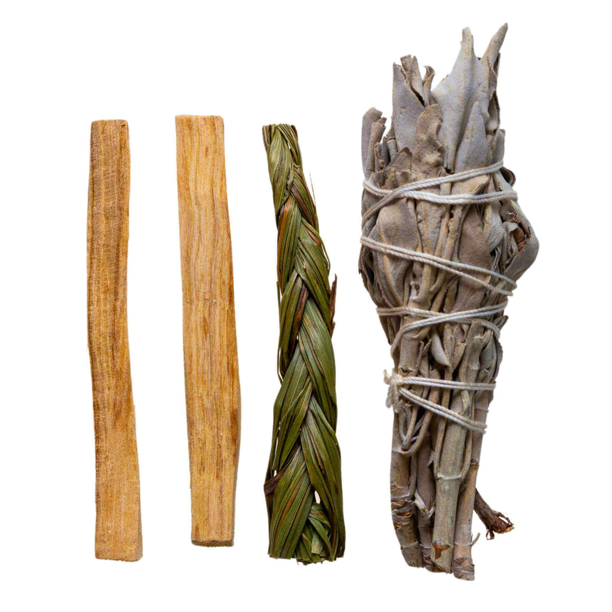 Balance & Blessings Smudging Trio: White Sage, Palo Santo & Sweetgrass