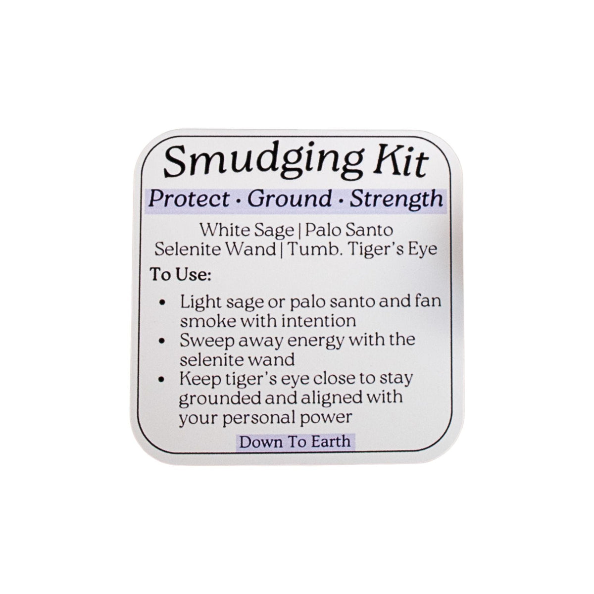Tiger's Eye Smudging Kit