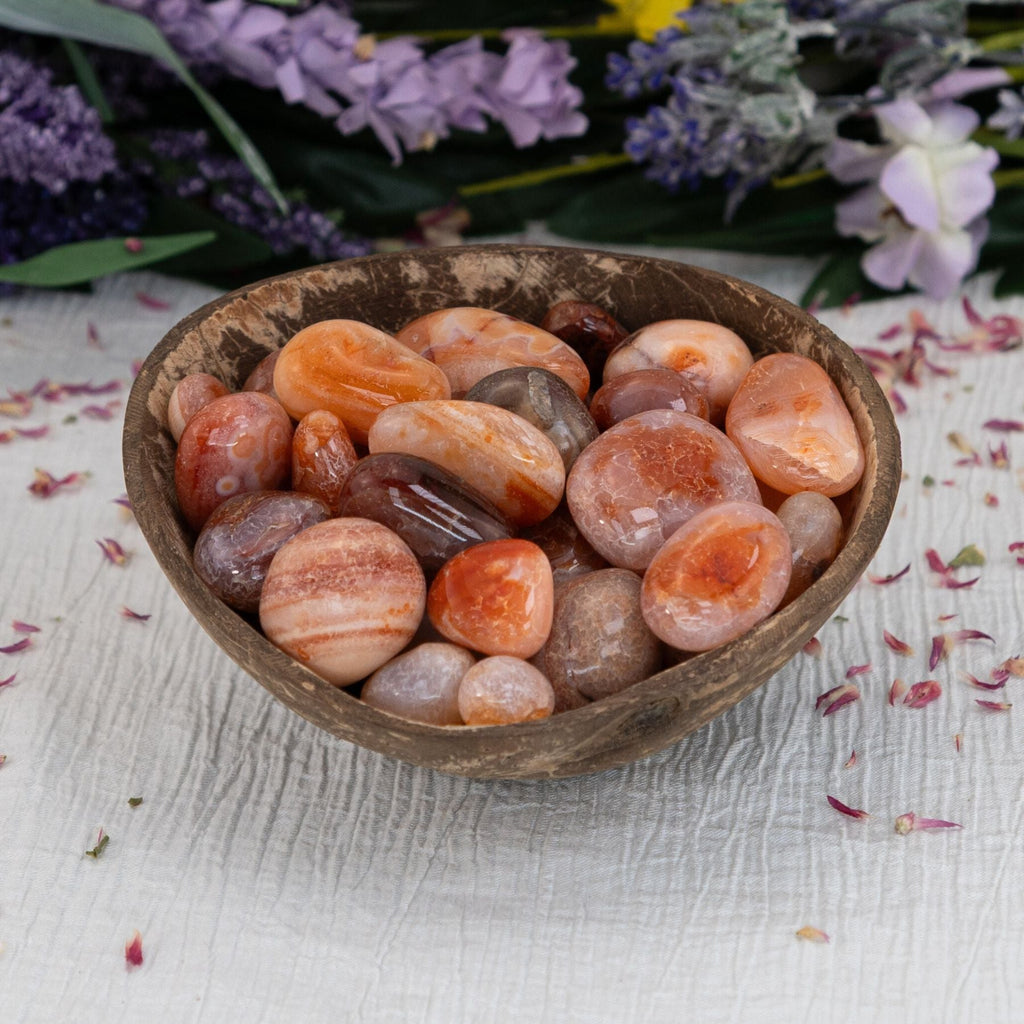 Banded Carnelian Tumbled 1lb