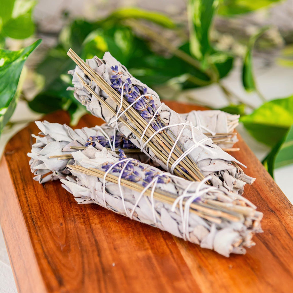White Sage with Lavender Smudge Stick