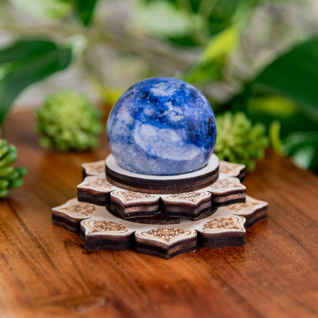 Wooden Crystal Sphere Holder