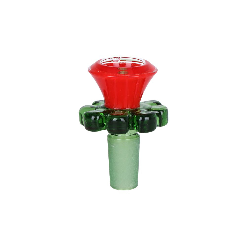 Pulsar ~ Christmas Tree Perc Glass Straight Tube Water Pipe - 13" / 14mm F