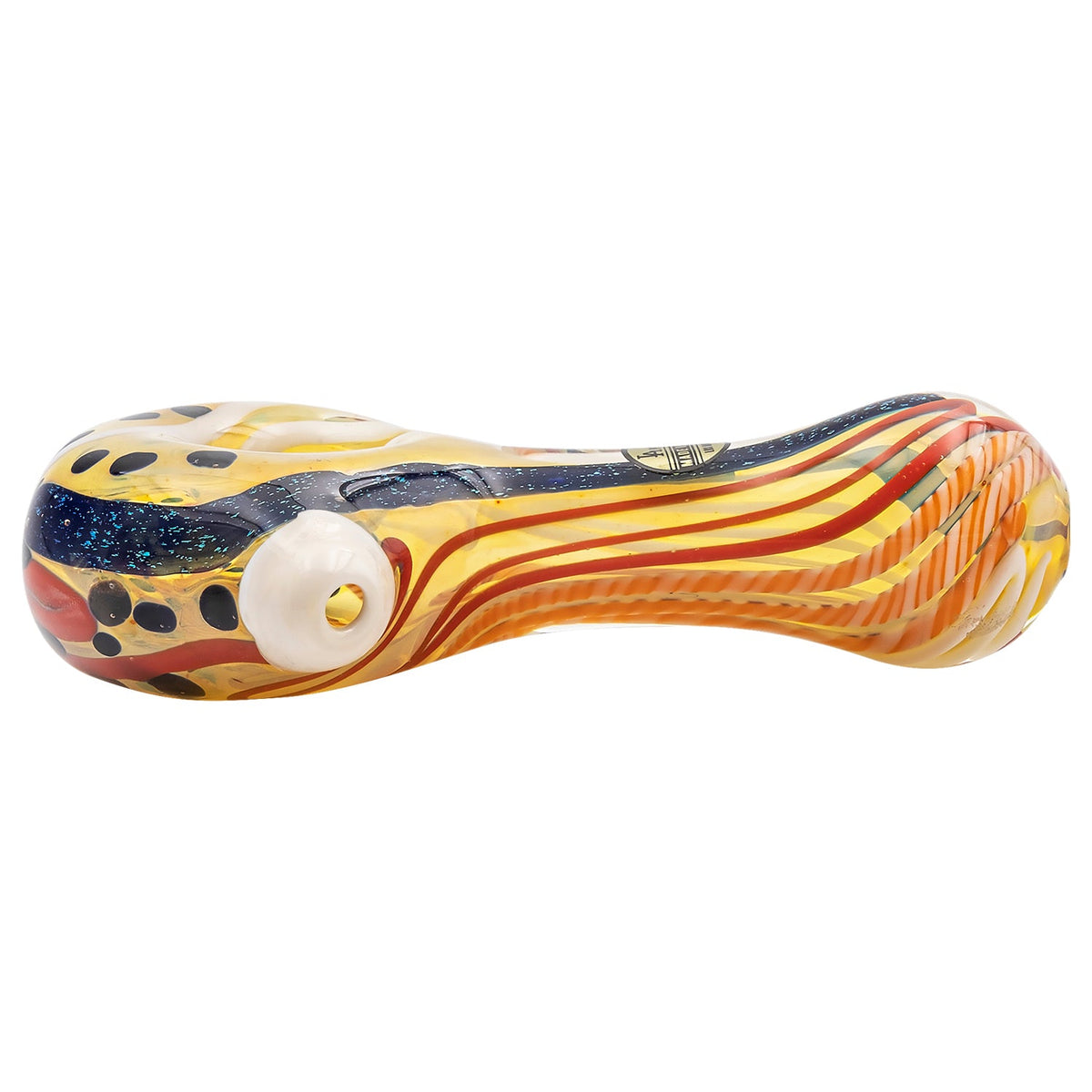 LA Pipes - "Dollar Pancake" Dichroic Color-Changing Spoon Glass Pipe