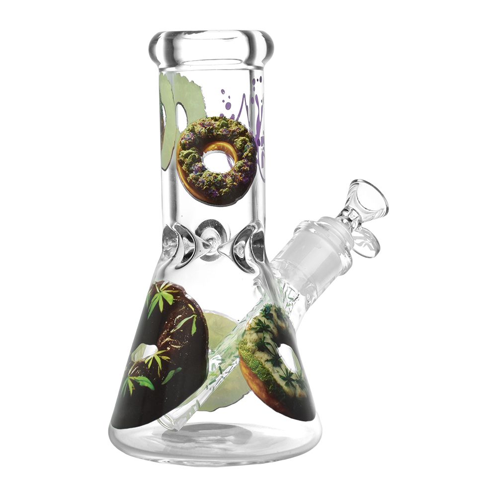 Pulsar ~ Forbidden Donuts Design Series Glass Beaker Water Pipe - 7.75" / 14mm F