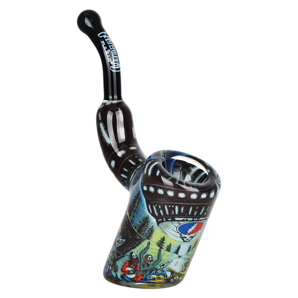 Pulsar ~ Grateful Dead x Pulsar Inside Print Bent Sherlock Pipe | 4"