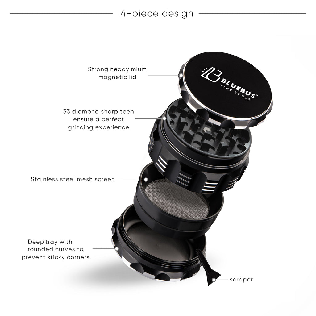 BLUEBUS -  GAC 2.5" Ceramic Grinder Black