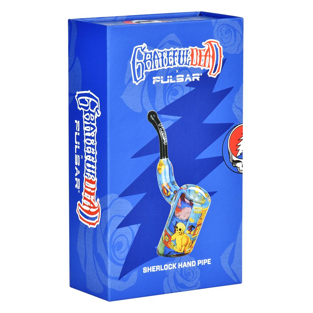 Pulsar ~ Grateful Dead x Pulsar Inside Print Bent Sherlock Pipe | 4"