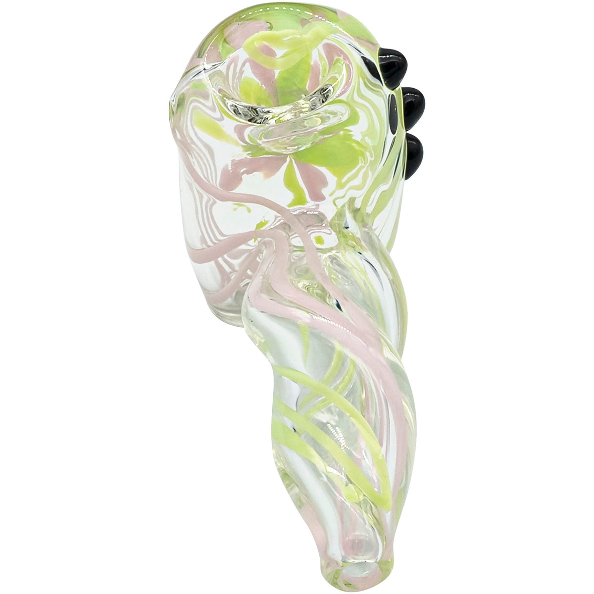 LA Pipes - Green Slyme and Bubble Gum Twist Hammer Pipe