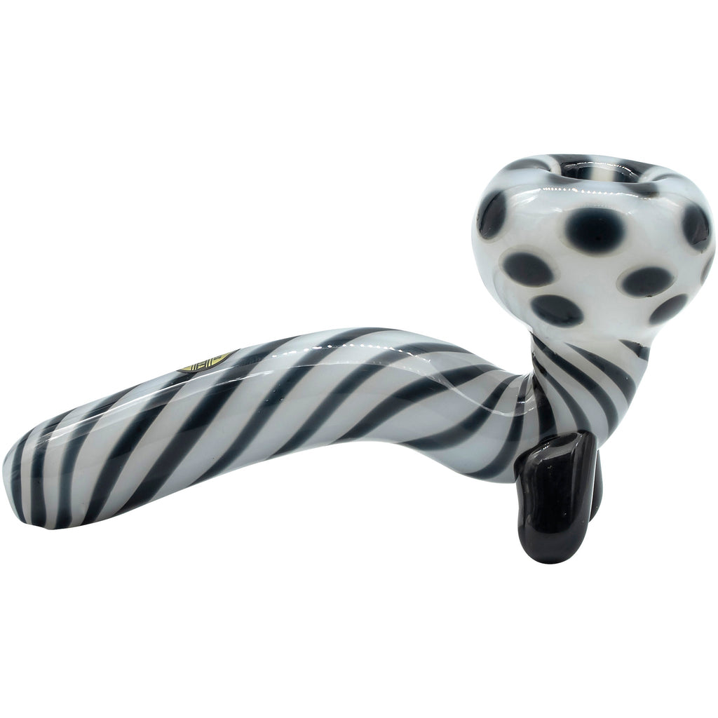 LA Pipes - Bone White Sitting Sherlock Glass Pipe